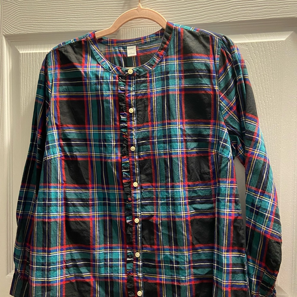 Old Navy Multicolor Plaid Shirt.  NWOT.